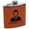 Lawyer / Attorney Avatar Cognac Leatherette Wrapped Stainless Steel Flask