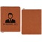 Lawyer / Attorney Avatar Cognac Leatherette Zipper Portfolios with Notepad - Single Sided - Apvl