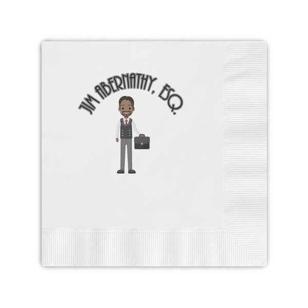 Custom Lawyer / Attorney Avatar Coined Cocktail Napkins (Personalized)