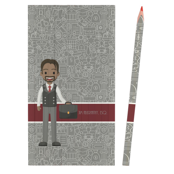 Lawyer / Attorney Avatar Colored Pencils - Front View