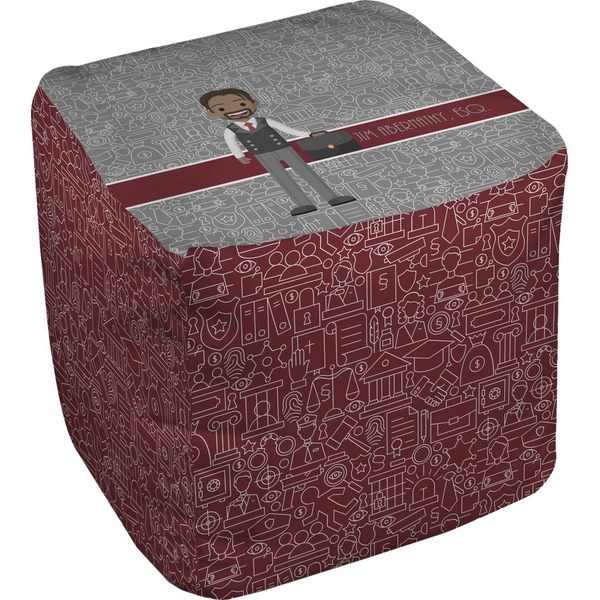 Custom Lawyer / Attorney Avatar Cube Pouf Ottoman (Personalized)