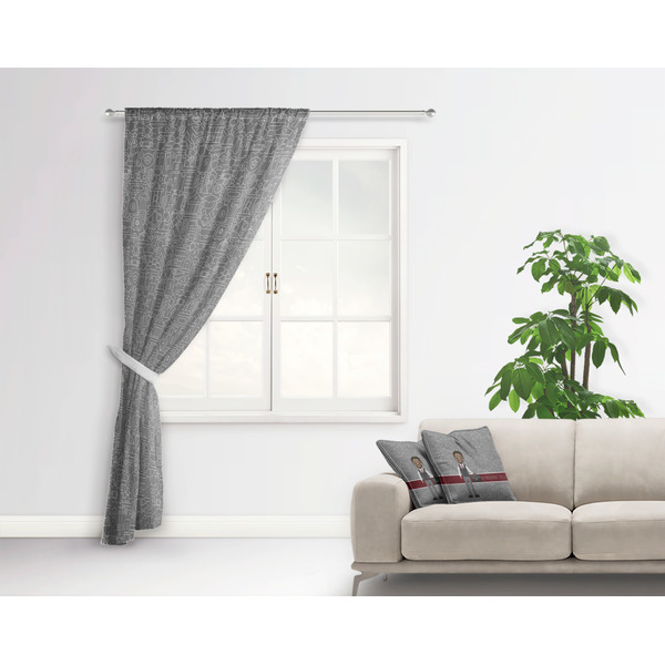 Lawyer / Attorney Avatar Curtain With Window and Rod - in Room Matching Pillow