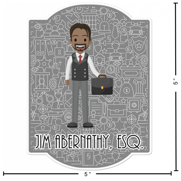 Lawyer / Attorney Avatar Custom Shape Iron On Patches - L - APPROVAL