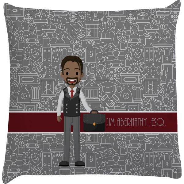 Custom Lawyer / Attorney Avatar Decorative Pillow Case (Personalized)