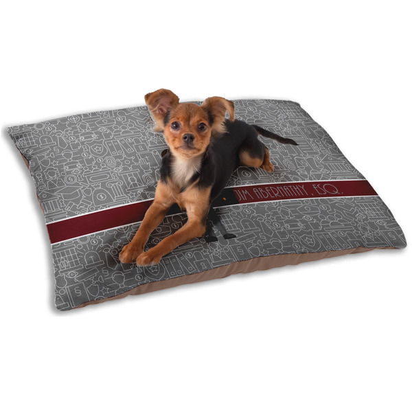 Custom Lawyer / Attorney Avatar Dog Bed - Small w/ Name or Text