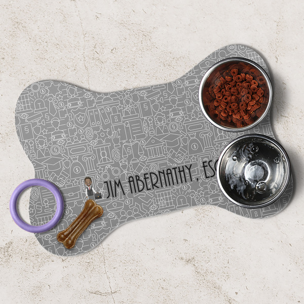 Lawyer / Attorney Avatar Dog Bone Shaped Mat Lifestyle