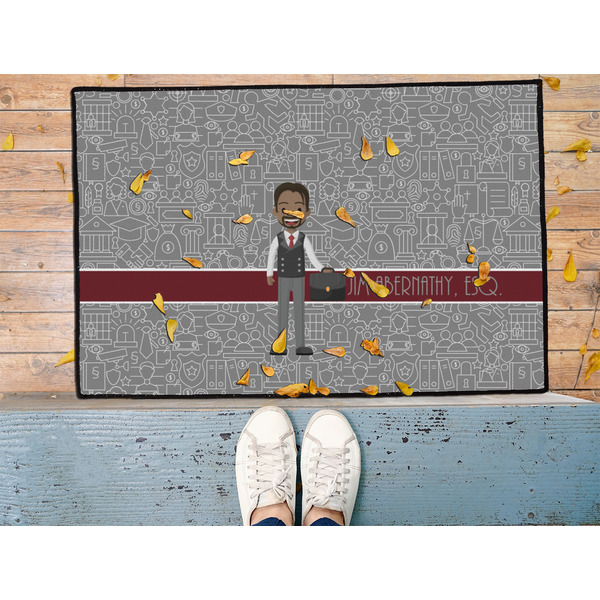 Lawyer / Attorney Avatar Door Mat - LIFESTYLE (Med)
