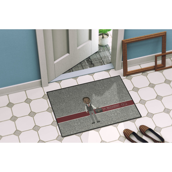 Lawyer / Attorney Avatar Door Mat Lifestyle