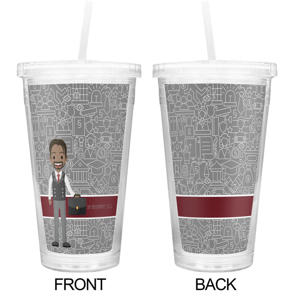 Lawyer / Attorney Avatar Double Wall Tumbler with Straw - Approval