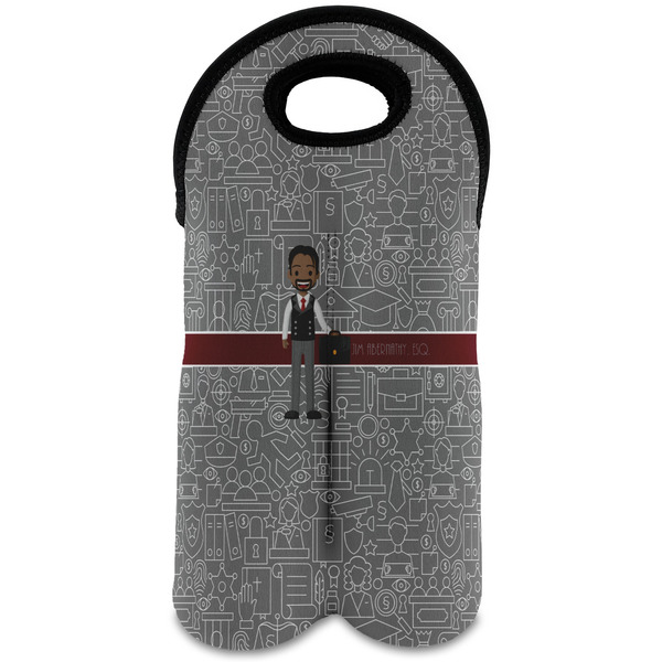 Custom Lawyer / Attorney Avatar Wine Tote Bag (2 Bottles) (Personalized)