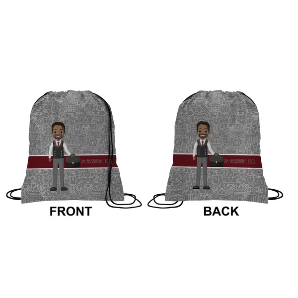 Lawyer / Attorney Avatar Drawstring Backpack Front & Back Medium