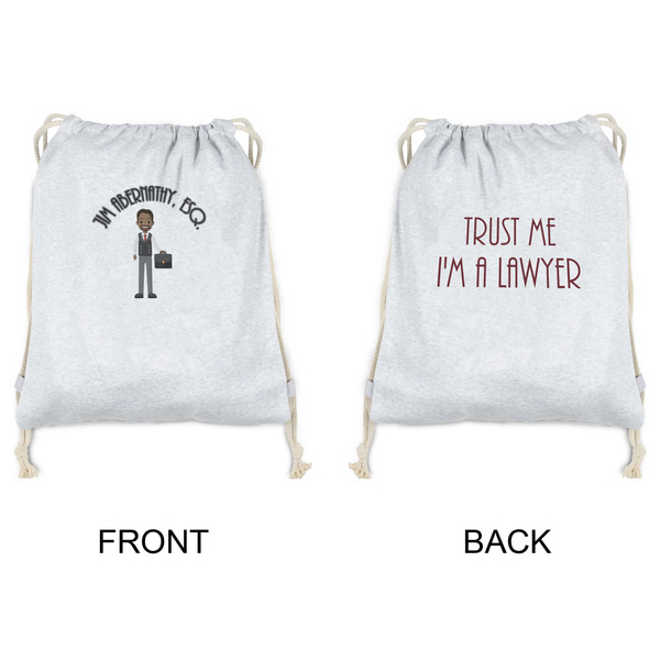 Lawyer / Attorney Avatar Drawstring Backpacks - Sweatshirt Fleece - Double Sided - APPROVAL