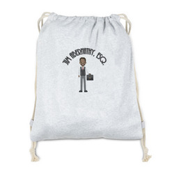 Lawyer / Attorney Avatar Drawstring Backpack - Sweatshirt Fleece - Double Sided (Personalized)