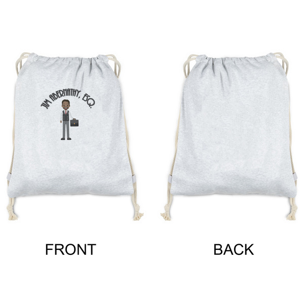 Lawyer / Attorney Avatar Drawstring Backpacks - Sweatshirt Fleece - Single Sided - APPROVAL