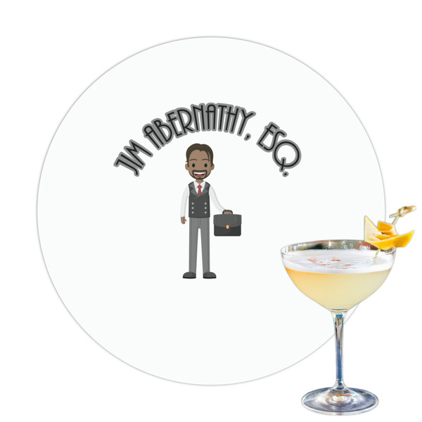 Custom Lawyer / Attorney Avatar Printed Drink Topper - 3.25" (Personalized)