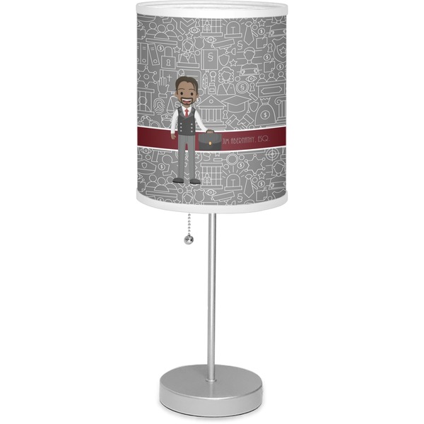Custom Lawyer / Attorney Avatar 7" Drum Lamp with Shade Linen (Personalized)