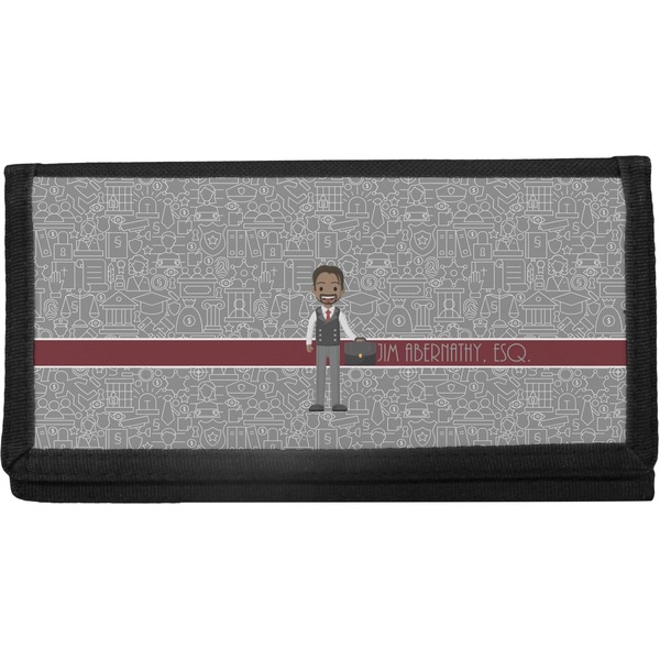 Custom Lawyer / Attorney Avatar Canvas Checkbook Cover (Personalized)