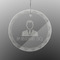 Lawyer / Attorney Avatar Engraved Glass Ornament - Round (Front)