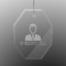 Lawyer / Attorney Avatar Engraved Glass Ornament - Octagon (Personalized)