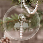 Lawyer / Attorney Avatar Engraved Glass Ornament (Personalized)