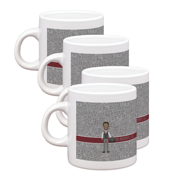 Custom Lawyer / Attorney Avatar Single Shot Espresso Cups - Set of 4 (Personalized)