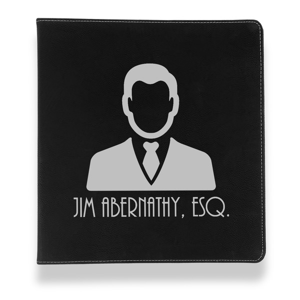 Lawyer / Attorney Avatar Leather Binder - 1" - Black - Front View