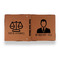 Lawyer / Attorney Avatar Leather Binder - 1" - Rawhide - Back Spine Front View