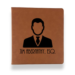 Lawyer / Attorney Avatar Leather Binder - 1" - Rawhide (Personalized)
