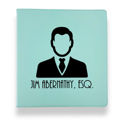 Lawyer / Attorney Avatar Leather Binder - 1" - Teal (Personalized)