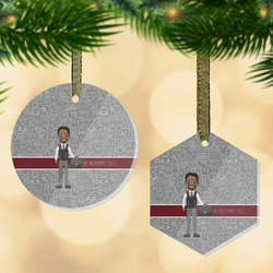Lawyer / Attorney Avatar Flat Glass Ornament w/ Name or Text