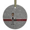 Lawyer / Attorney Avatar Flat Glass Ornament - Round w/ Name or Text