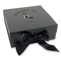 Lawyer / Attorney Avatar Gift Box with Magnetic Lid - Black (Personalized)