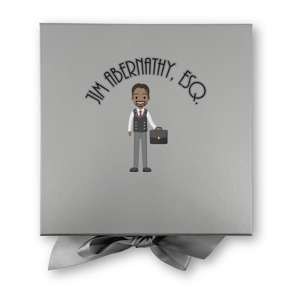 Lawyer / Attorney Avatar Gift Boxes with Magnetic Lid - Silver - Approval