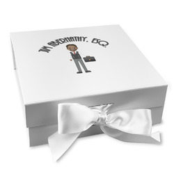 Lawyer / Attorney Avatar Gift Box with Magnetic Lid - White (Personalized)