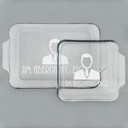 Lawyer / Attorney Avatar Set of Glass Baking & Cake Dish - 13in x 9in & 8in x 8in (Personalized)