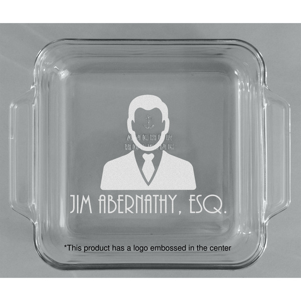 Lawyer / Attorney Avatar Glass Cake Dish - APPROVAL (8x8)