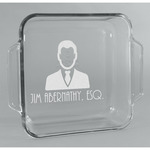 Lawyer / Attorney Avatar Glass Cake Dish - 8in x 8in (Personalized)