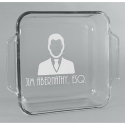Lawyer / Attorney Avatar Glass Cake Dish - 8in x 8in (Personalized)