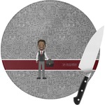 Lawyer / Attorney Avatar Round Glass Cutting Board (Personalized)