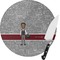Lawyer / Attorney Avatar Round Glass Cutting Board (Personalized)