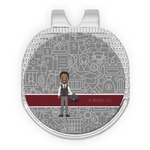 Lawyer / Attorney Avatar Golf Ball Marker - Hat Clip - Silver