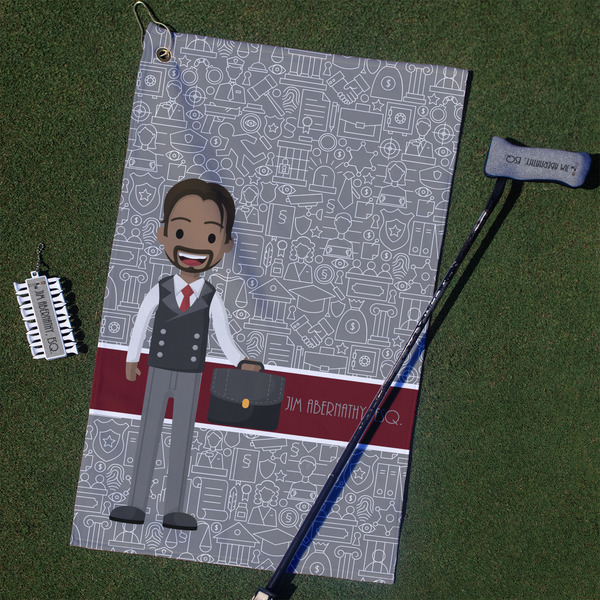Custom Lawyer / Attorney Avatar Golf Towel Gift Set (Personalized)