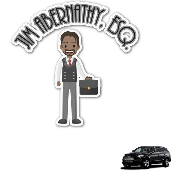 Custom Lawyer / Attorney Avatar Graphic Car Decal (Personalized)