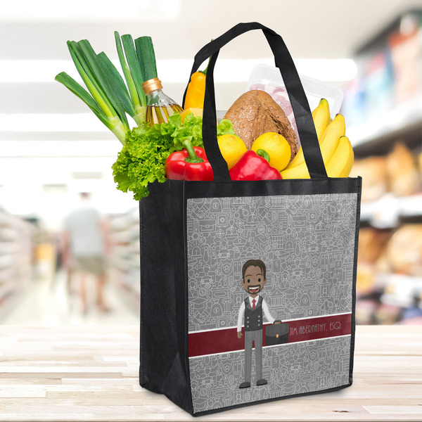 Lawyer / Attorney Avatar Grocery Bag - LIFESTYLE