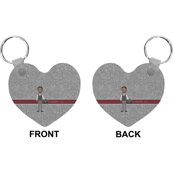 Lawyer / Attorney Avatar Heart Keychain (Front + Back)