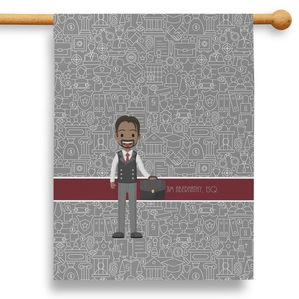Custom Lawyer / Attorney Avatar 28" House Flag - Single Sided (Personalized)