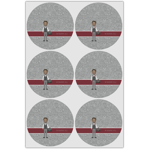 Lawyer / Attorney Avatar Icing Circle - Large - Set of 6