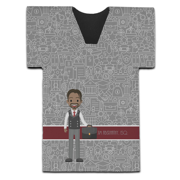 Custom Lawyer / Attorney Avatar Jersey Bottle Cooler (Personalized)