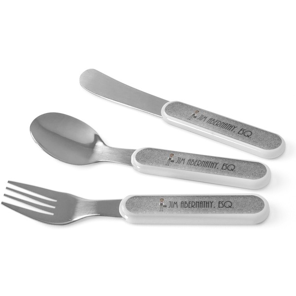 Custom Lawyer / Attorney Avatar Kid's Flatware (Personalized)