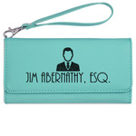 Lawyer / Attorney Avatar Ladies Leatherette Wallet - Laser Engraved- Teal (Personalized)